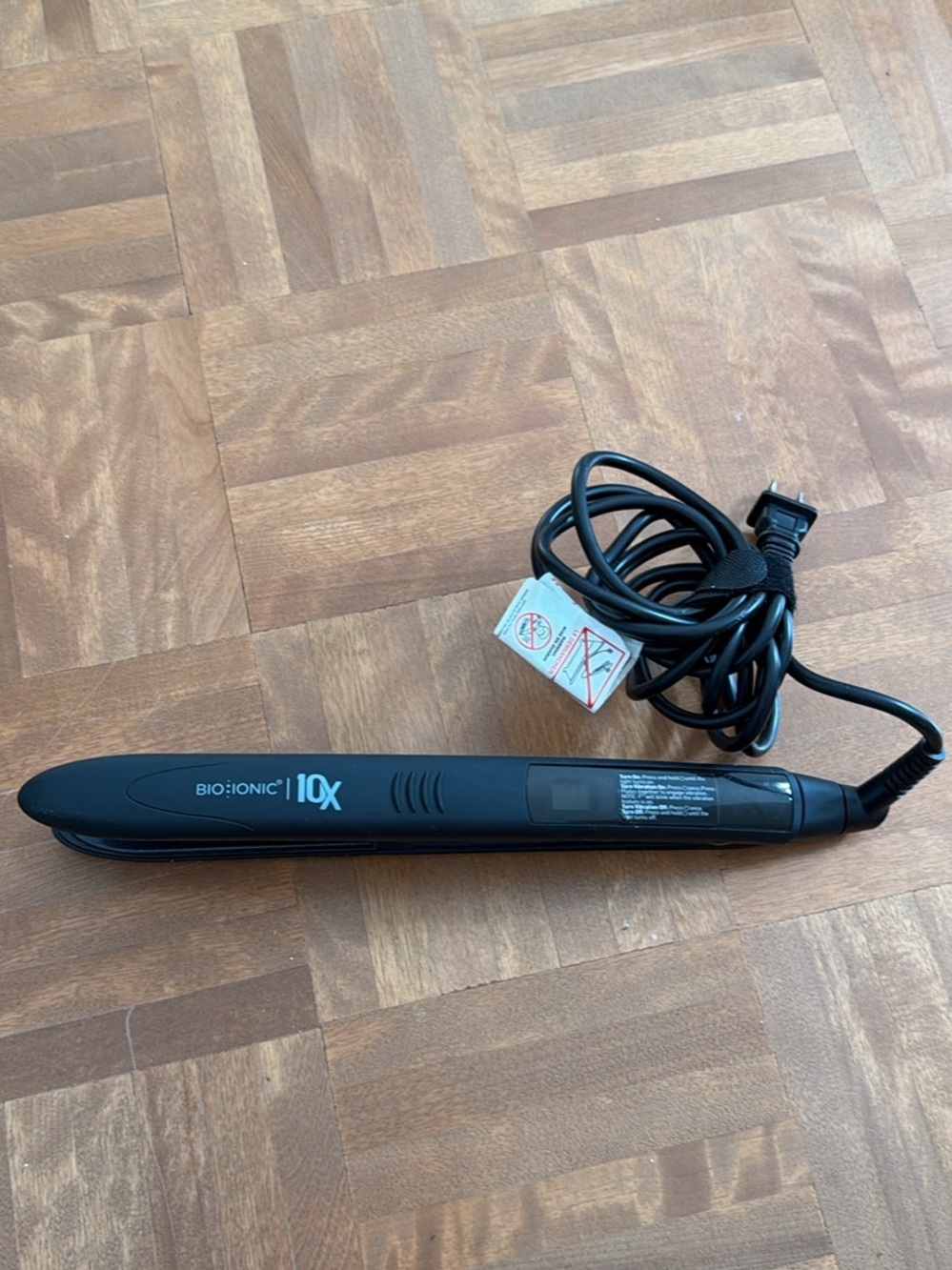 Bio Ionic 10x Black Hair Straightener - Sleek Styling Tool